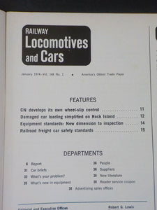 Railway Locomotives and Cars 1974 January Railway CN Wheel slip control RI