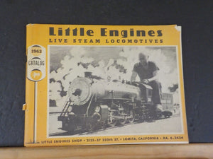 Little Engines Live Steam Locomotives 1963 Catalog Soft Cover