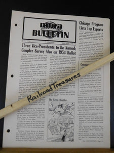 NMRA Bulletin 1954 June #10 Of 20th Year Three Vice-Presidents to Be Named