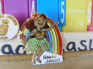 Jaycees Hawaii (4) Pineapple Hula dancers with rainbox Ocean surf