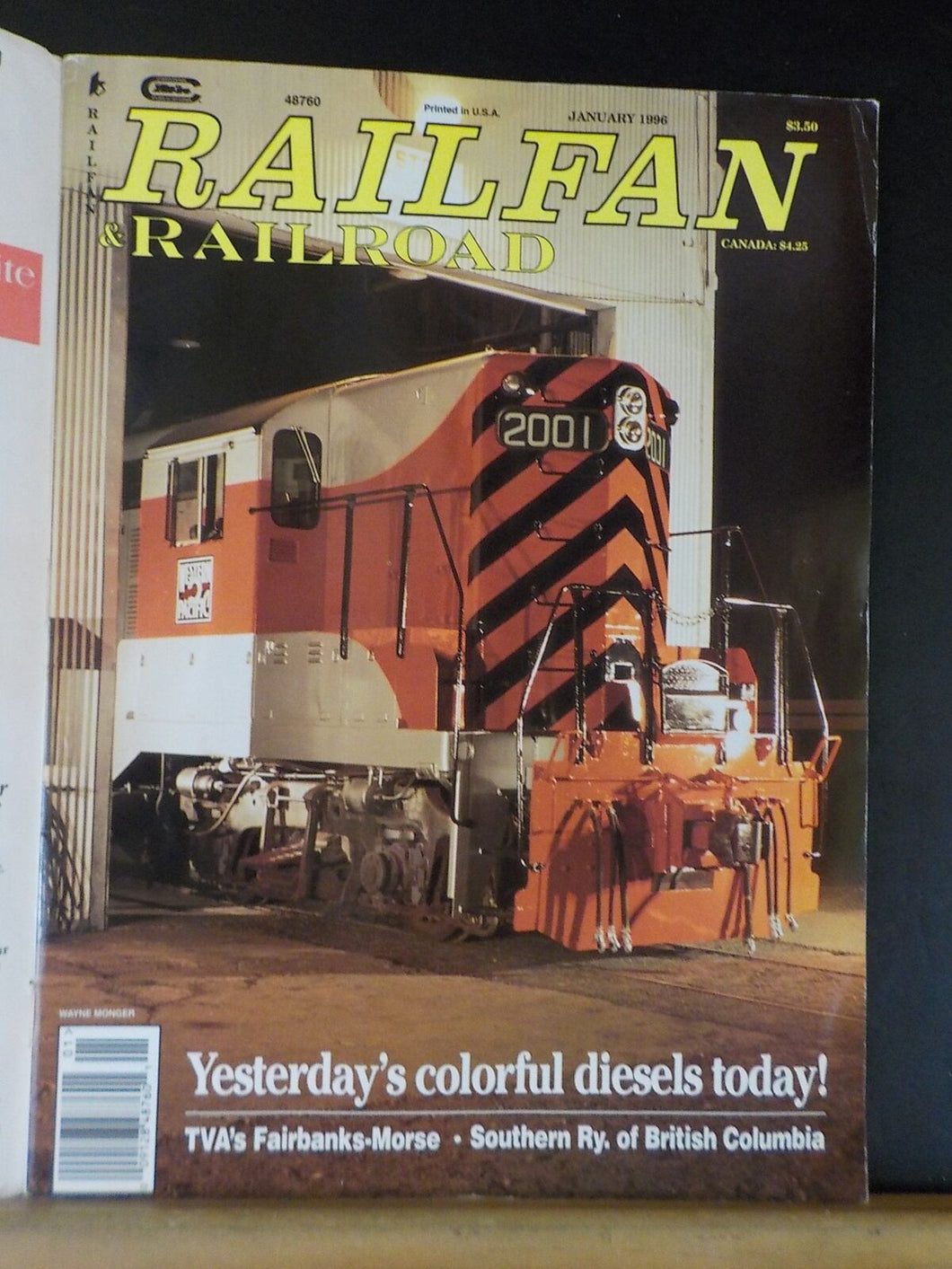 Railfan & Railroad Magazine 1996 January Yesterday's colorful diesels today