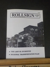 Rollsign Magazine of New England Transit News 2003 November December El Boston l