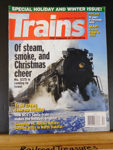 Trains Magazine 2009 December OF steam smoke Christmas cheer Snowplow vs nature