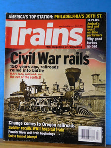 Trains Magazine 2011 March Civisl War rails Philadelphia 30th St Station