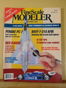 FineScale Modeler 1986 December Navy F-21A KFIR Red Baron Waterline ship model D