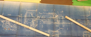 Diagram Lube Oil And Water Piping Propulsion Engine 655-25-150   Date 02-23-1956