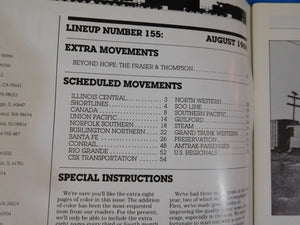 CTC Board Railroads Illustrated #155 August 1988 Fraser & Thompson CN