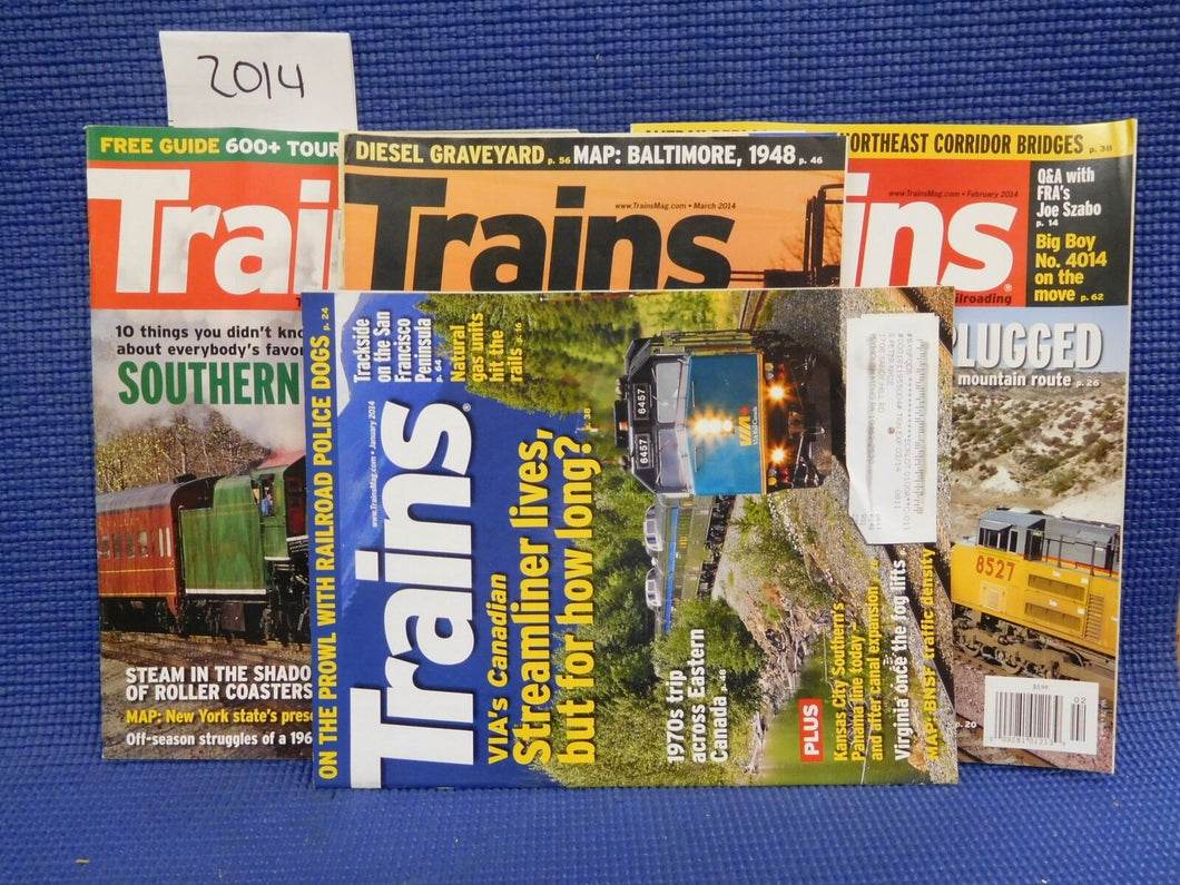 Trains Magazine Complete Year 2014 12 issues