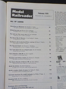 Model Railroader Magazine 1978 February Drawings Alcos RS-3 GB&W a railroad you