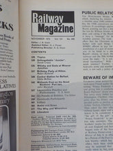 Railway Magazine 1975 November Whisky and Soda at Weaver Junction