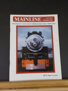 Mainline Modeler 1984 June CB&Q Coal tower D&H Crane C&NW E Unit Painting guide