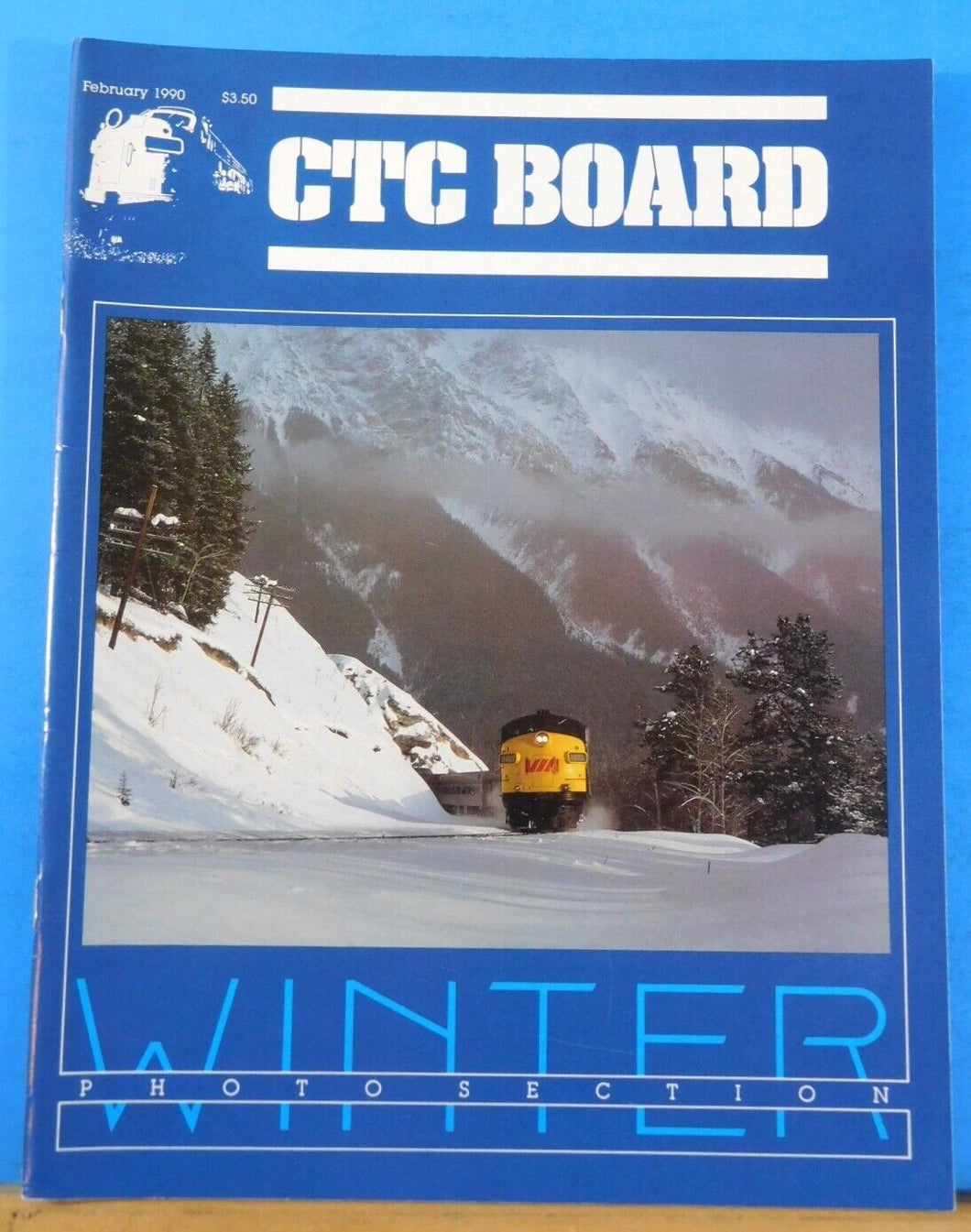 CTC Board Railroads Illustrated #163 1990 February Winter Photo Section RG Amtra