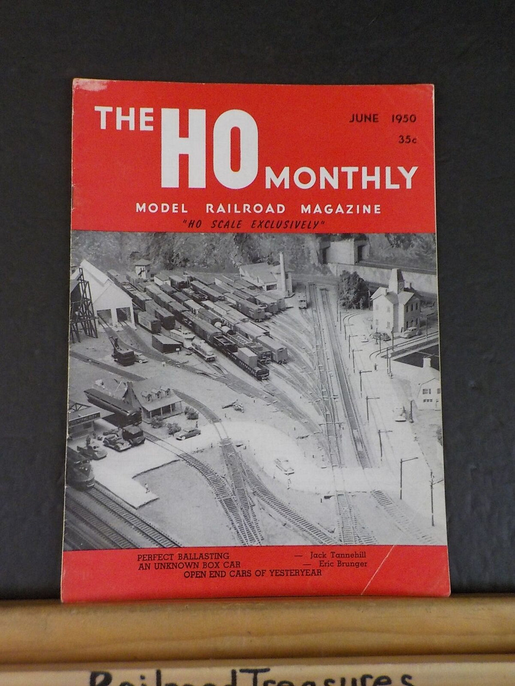 HO Monthly 1950 June Perfect ballasting Open end cars Box car