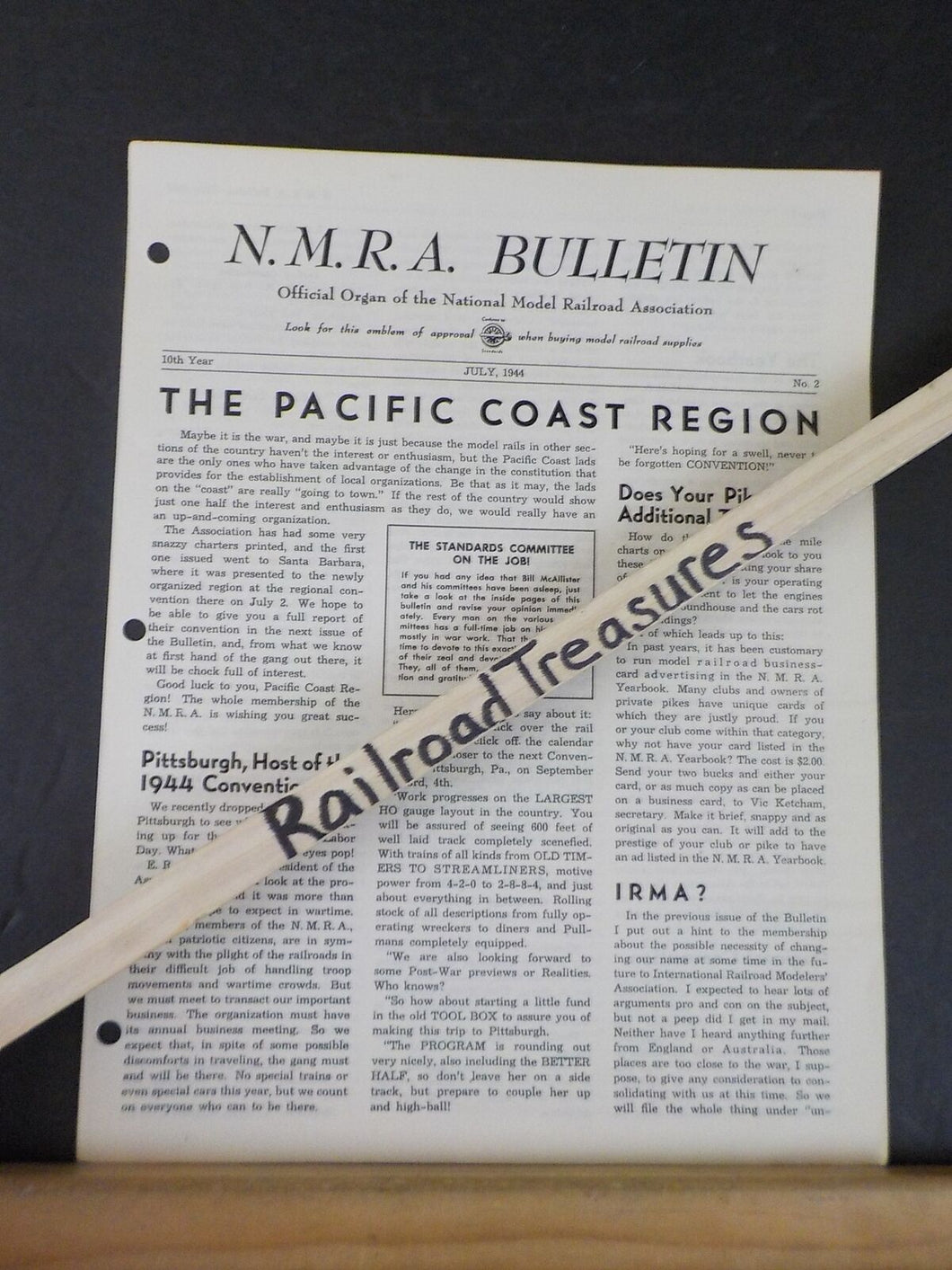 NMRA Bulletin 1944 July #2 of 10th Year Pacific Coast Region