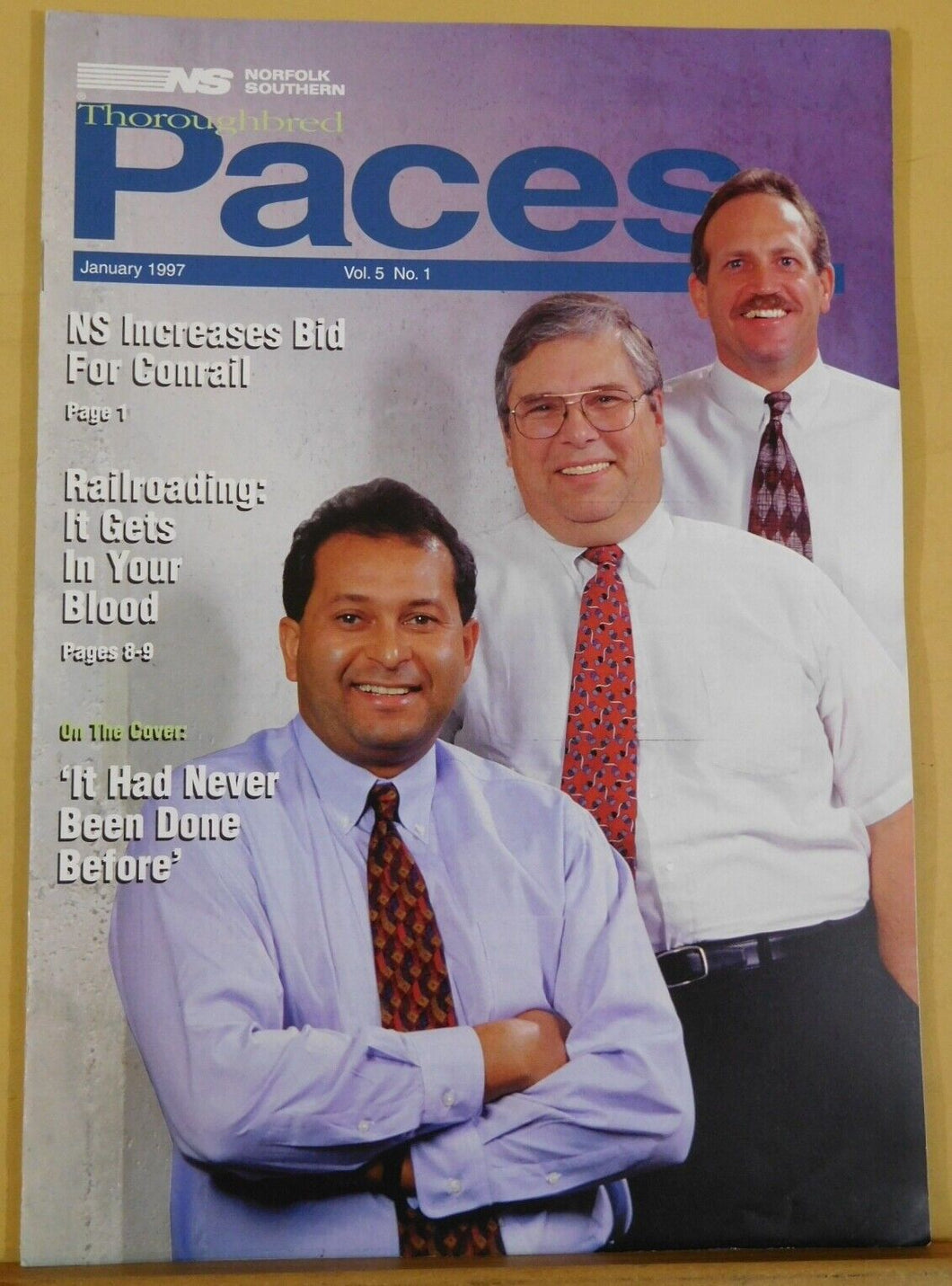 Norfolk Southern Thoroughbred Paces Employee Magazine Vol 5 #1 1997 January