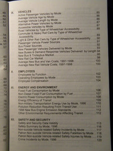 1999 Transit Fact Book 50th edition  Soft Cover