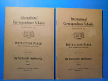 ICS Interior Wiring #1643 Lot of 2 booklets  International Correspondence School