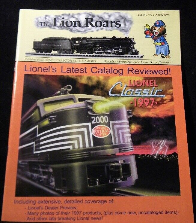 Lion Roars 1997 April Lionel Collectors Club Magazine