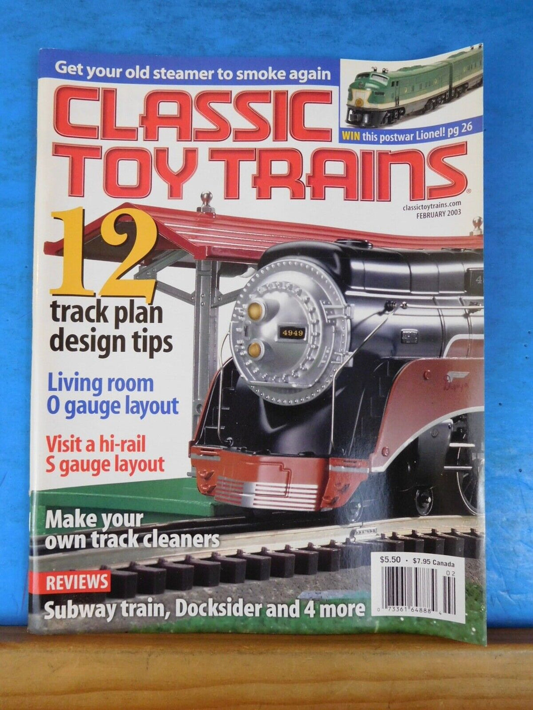 Classic Toy Trains 2003 February Hi rail S gauge layout 12 track plan design tip