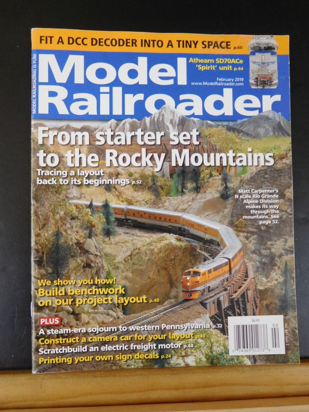 Model Railroader Magazine 2019 February Build benchwork  From starter set to Roc