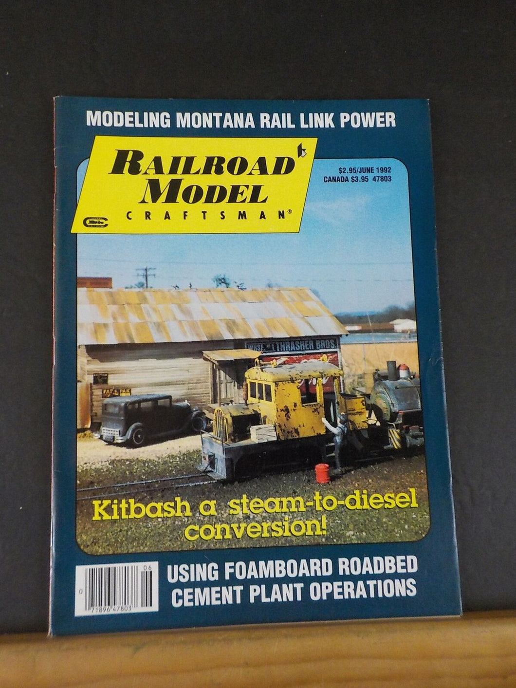 Railroad Model Craftsman Magazine 1992 June Model Montana Rail Link power Foambo