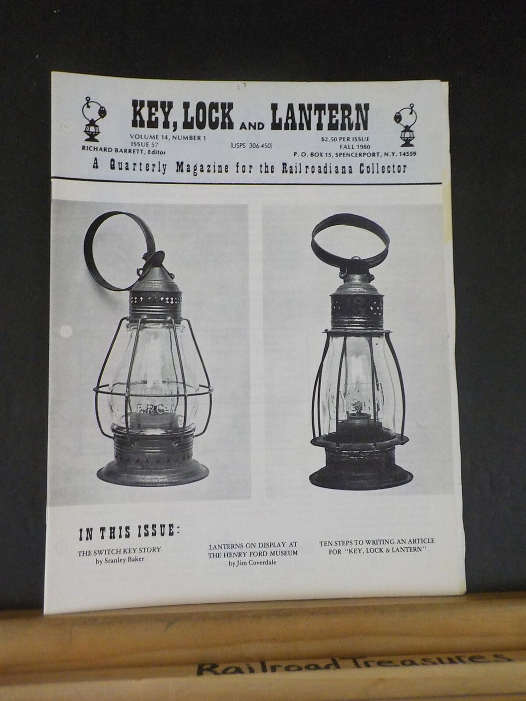 Key Lock and Lantern Magazine #57 V14#1 Fall 1980 Switch Key story