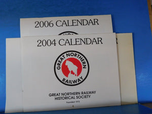 Great Northern Railway Historical Society Calendar Lot of 5 2000, 2002-04, 2006