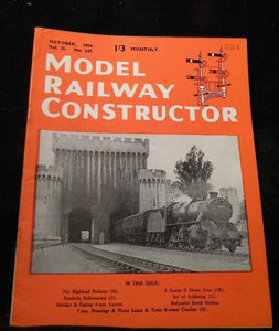Model Railway Constructor 1954 October #247 Lancs & Yorks 6 wheel coaches drawin