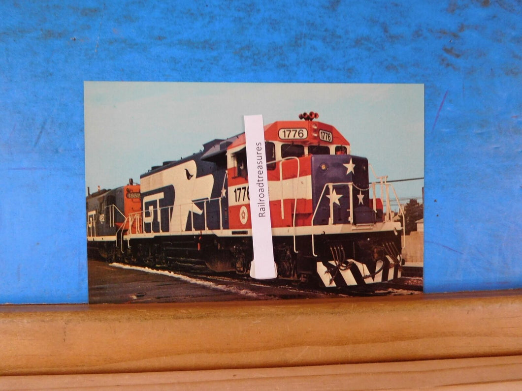 Postcard Grand Trunk Western Railroad locomotive #1776 1976 Bicentennial Spirit