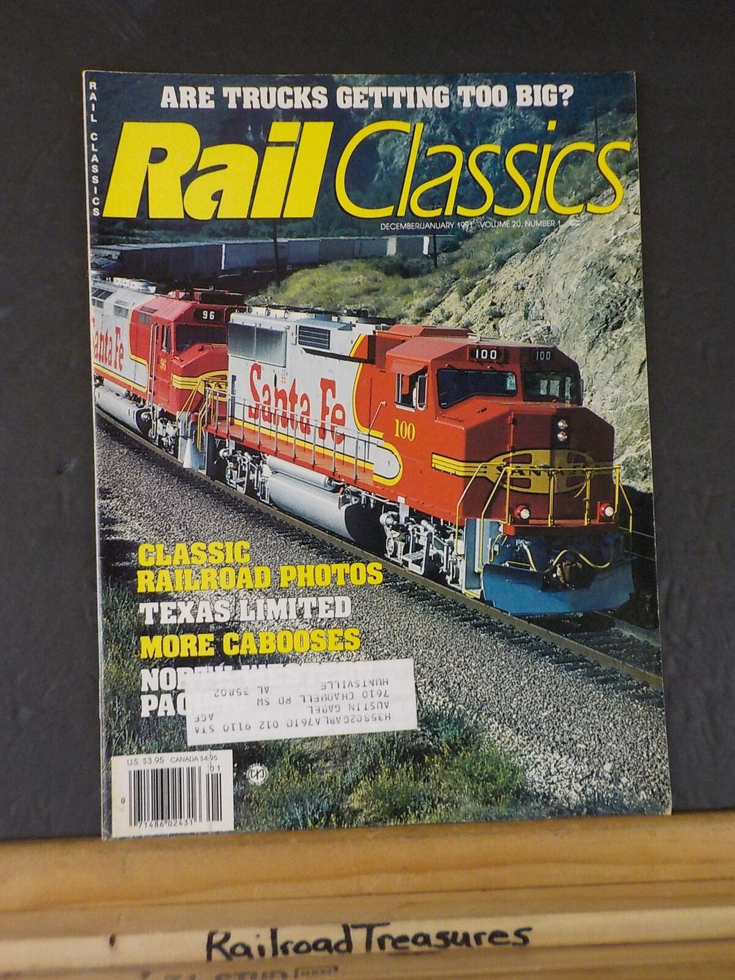 Rail Classics Magazine 1990 December January 1991 V20 #1 Texas Ltd Cabooses NWP