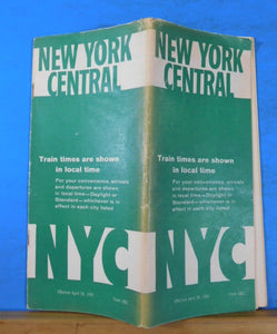 New York Central System Public Timetable 1959 April 26 Form 1001