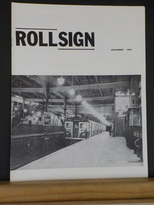 Rollsign Magazine of New England Transit News 1969 December