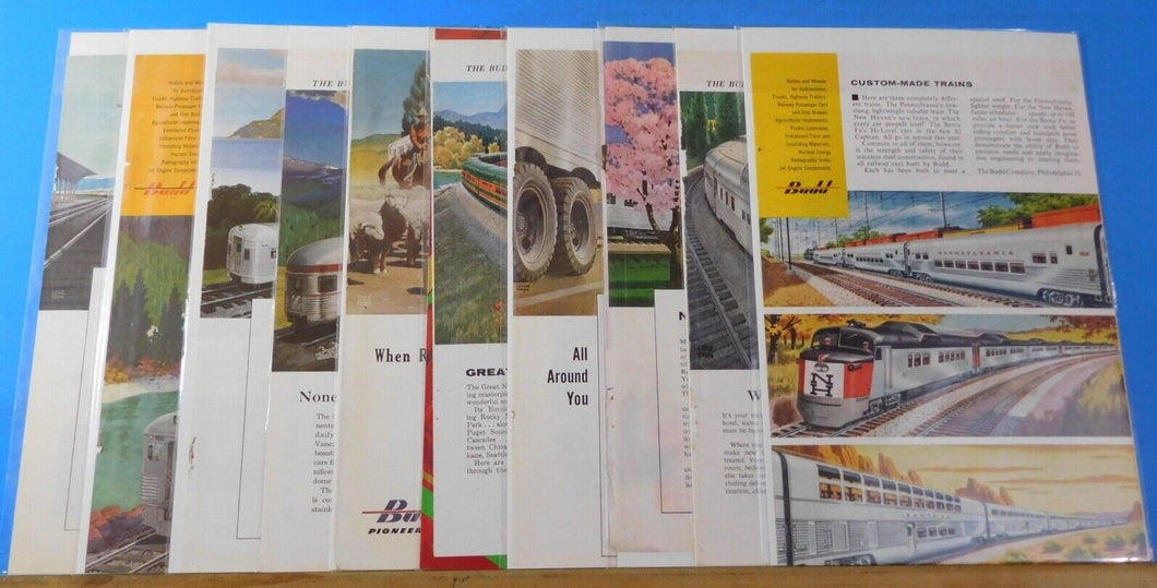 Ads Budd Company Lot #11 Advertisements from various magazines (10)
