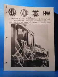 Norfolk and Western Historical Society Newsletter 1989 Jan Feb  Stapled