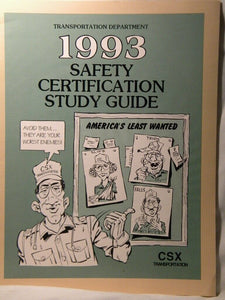 1993 Safety Certification Study Guide SCX Transportation Soft Cover  37 pages