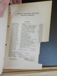 Chicago and North Western Railway Company Annual Report 1923 2 damaged pages