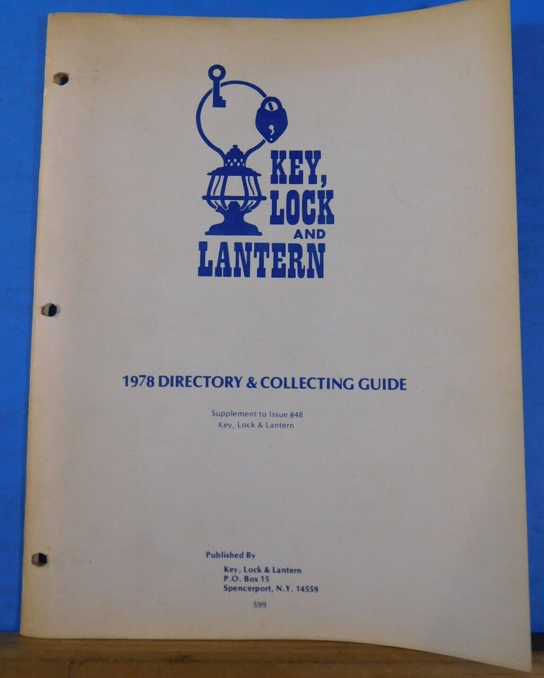 Key Lock and Lantern Mag 1978 Directory and Collecting Guide Supplement to #48