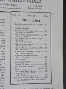 Model Railroader Magazine 1943 May The Locomotive and Its Gadgets Hacksaw Blades