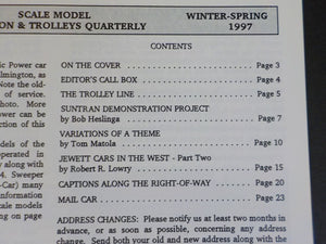 Scale Model Traction and Trolleys Quarterly #48 Winter Spring 1997