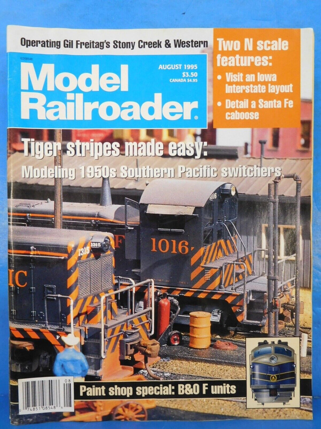 Model Railroader Magazine 1995 August Tiger stripes made easy B&O F units Paint
