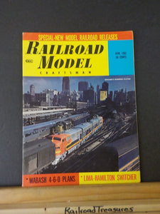Railroad Model Craftsman Magazine 1965 April Wabash 4-6-0 plans L-H Switcher
