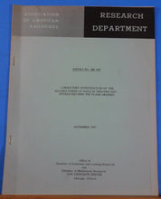 Association of American Railroads Research Department Report #MR-445 1967