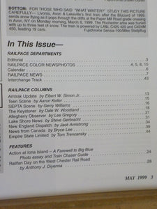 Rail Pace News Magazine 1999 May Railpace Iona Island railfanning West Chester
