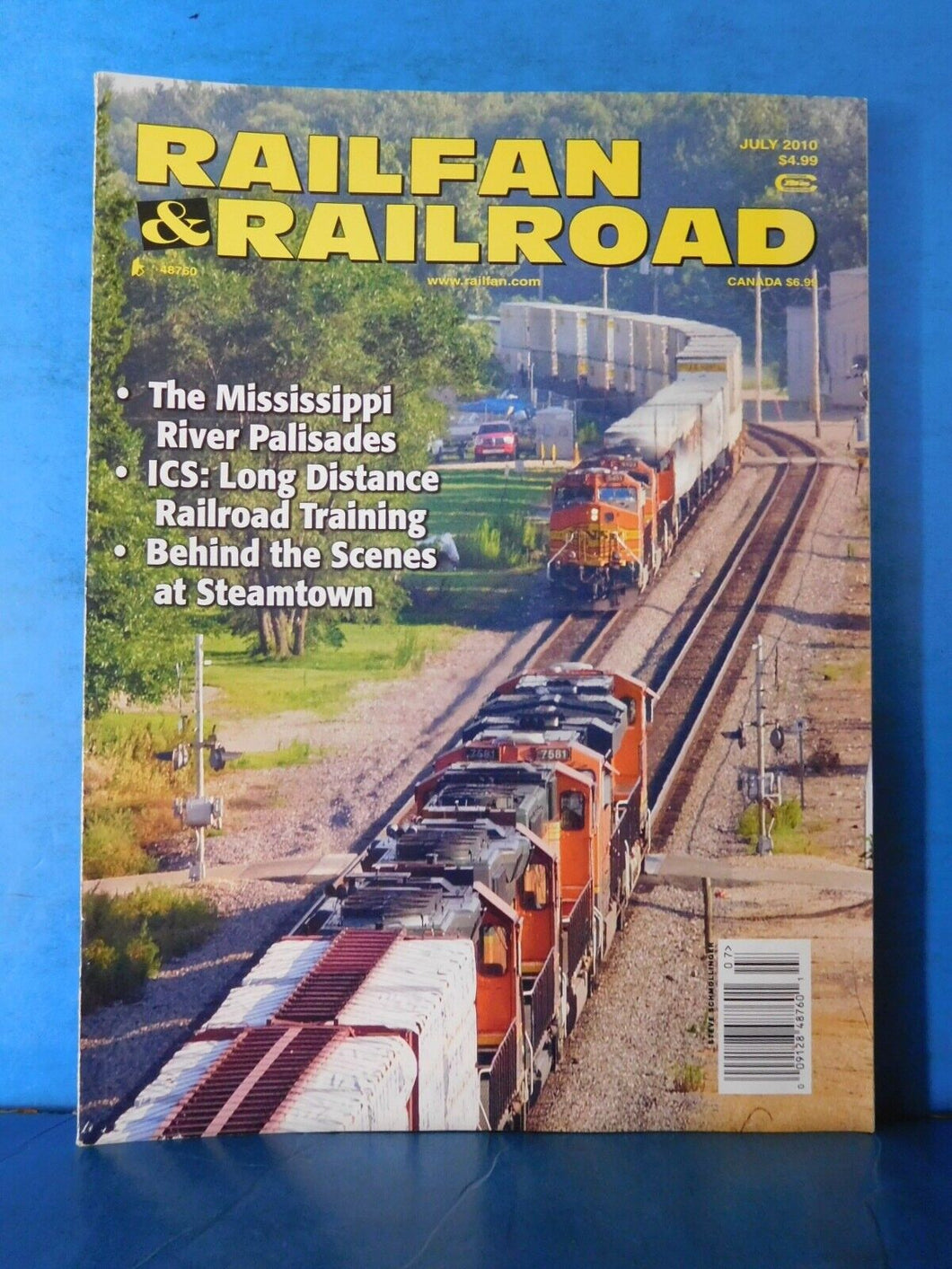 Railfan & Railroad Magazine 2010 July Mississippi River Palisades ICS Steamtown
