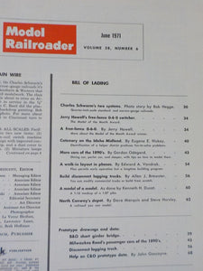 Model Railroader Magazine 1971 June Narrow gauge on Charles Schwarm's layout
