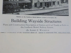 Model Railroader Magazine 1934 October Wayside Station Construction Searchlight