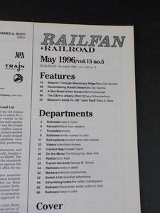 Railfan & Railroad Magazine 1996 May Santa Fe Norfolk Southern Joint track CO D&