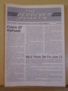 Bessemer Bulletin 1971 April Bessemer and Lake Erie Railroad Employee Bulletin