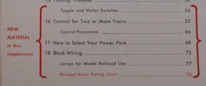 How to Wire your model Railroad Supplement to First Edition by Linn H. Westcott.