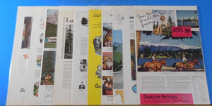 Ads Canadian Pacific RR Lot #12 Advertisements from Various Magazines (10)